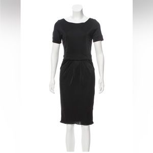 Strenesse Gabriele Strehle Black Classic Short Sleeve Midi Dress